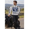 Classic HONDA Camel White Blue Leather Motorcycle Jacket Classic HONDA Camel White Blue Leather Motorcycle Jacket